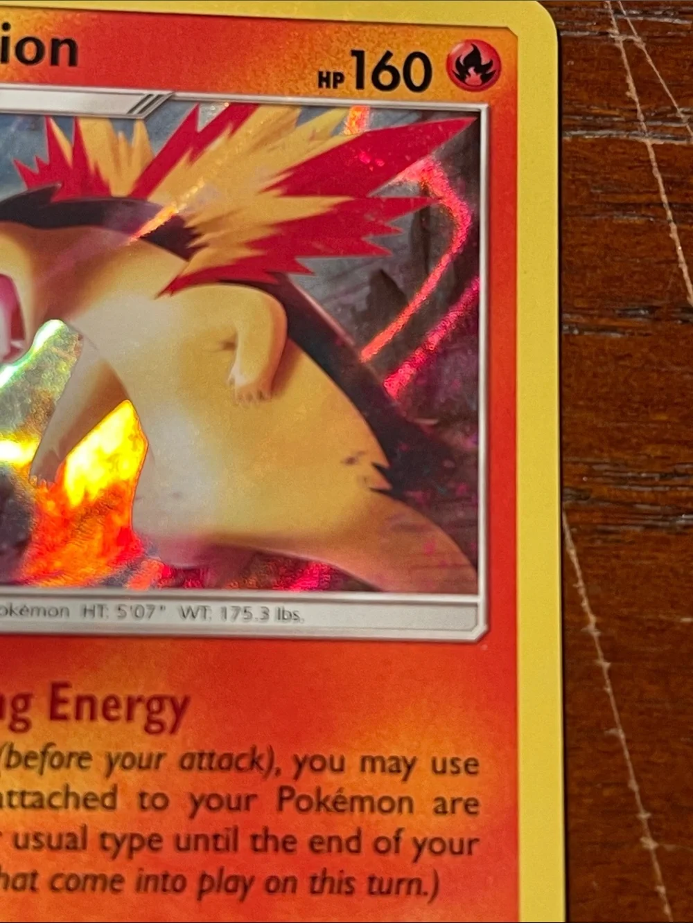 Pokemon Typhlosion Holo Red Yellow Orange
